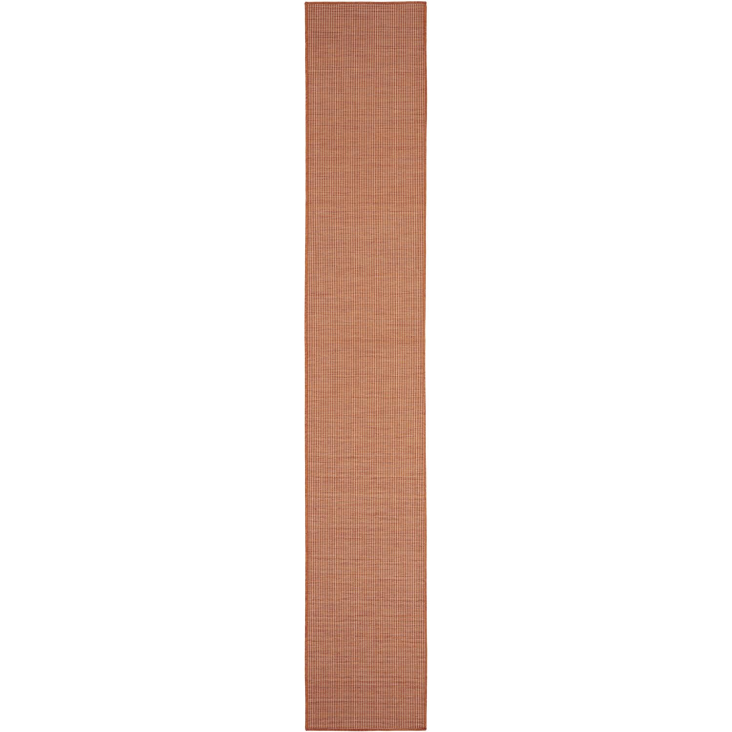 Nourison Positano Indoor/Outdoor Terracotta 2'2' X 10' Area Rug, Easy Cleaning, Non Shedding, Bed Room, Living Room, Dining Roo