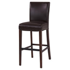 New Pacific Direct Milton Bonded Leather Bar Stool 29.5",Brown Legs,Coffee Bean Brown,Fully Assembled