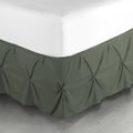 Nestl Olive Green Bed Skirt Twin Size, Pinch Pleat Twin Bed Skirt, 14' Inch Drop Twin Bedskirt, Hotel Quality Olive Green Bed Skirts, Microfiber Bedskirt For Twin Bed, Olive Green Twin Bed Skirt