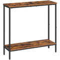HOOBRO 29.5 Inches Narrow Console Table, Small Sofa Table, Entryway Table with Shelves, Side Table, Display Table, for Hallway, 