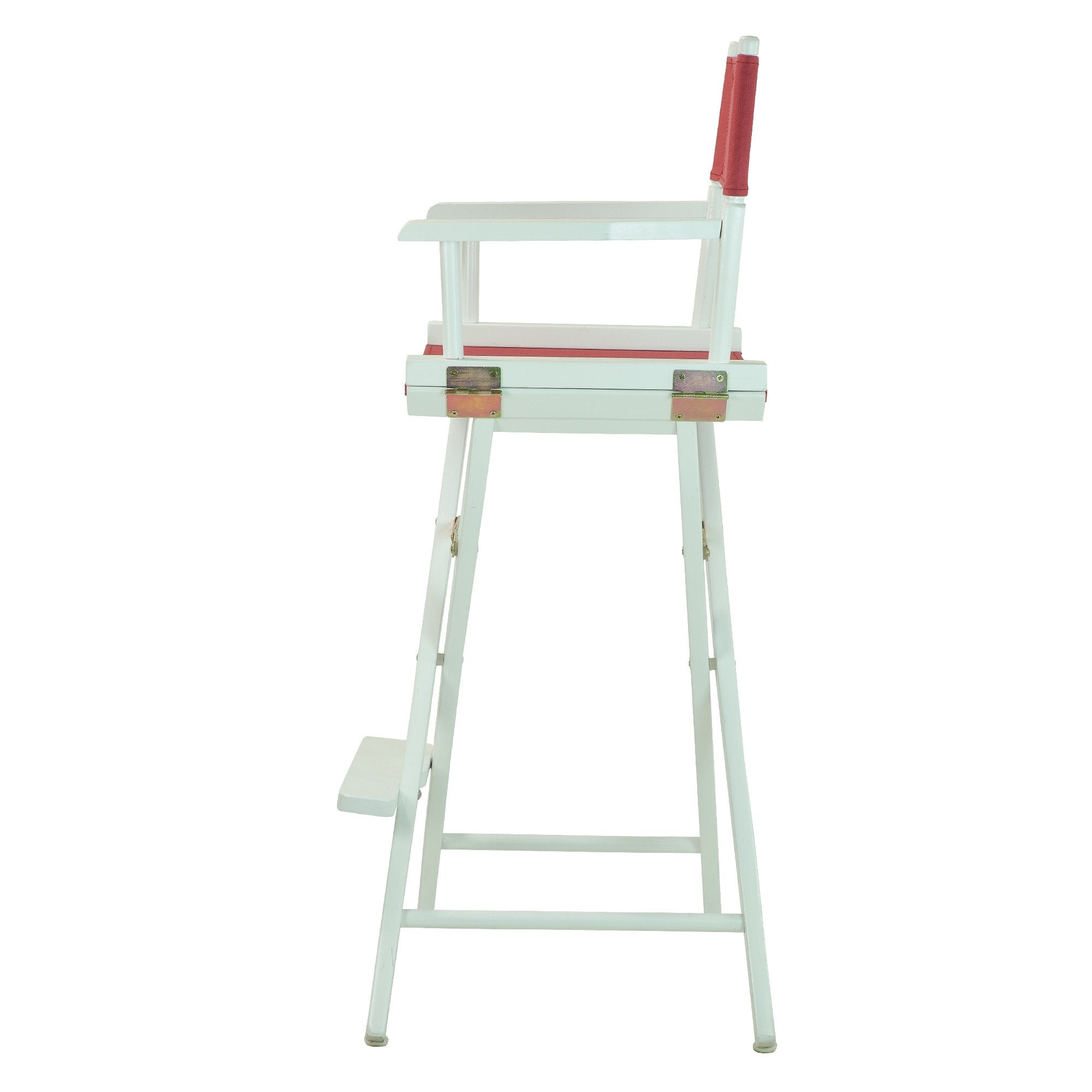 Casual Home Director'S Chair ,White Frame/Burgundy Canvas,30" - Bar Height