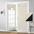 Homeideas 100% Blackout French Door Curtains, Privacy Door Curtains For Door Window, 34 X 68 Inch Room Darkening Curtains, Thermal Insulated Door Window Shades For Bedroom, (1 Panel, Beige)