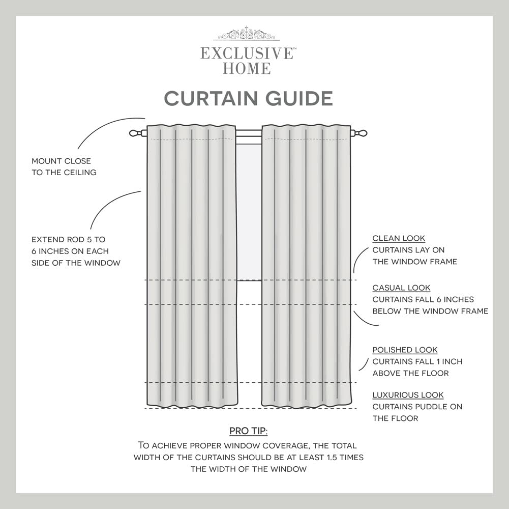 Exclusive Home Curtains Eh8464-03-2-84H Demi Light Filtering Hidden Tab Top Curtain Panel Pair, 54X84, Yellow