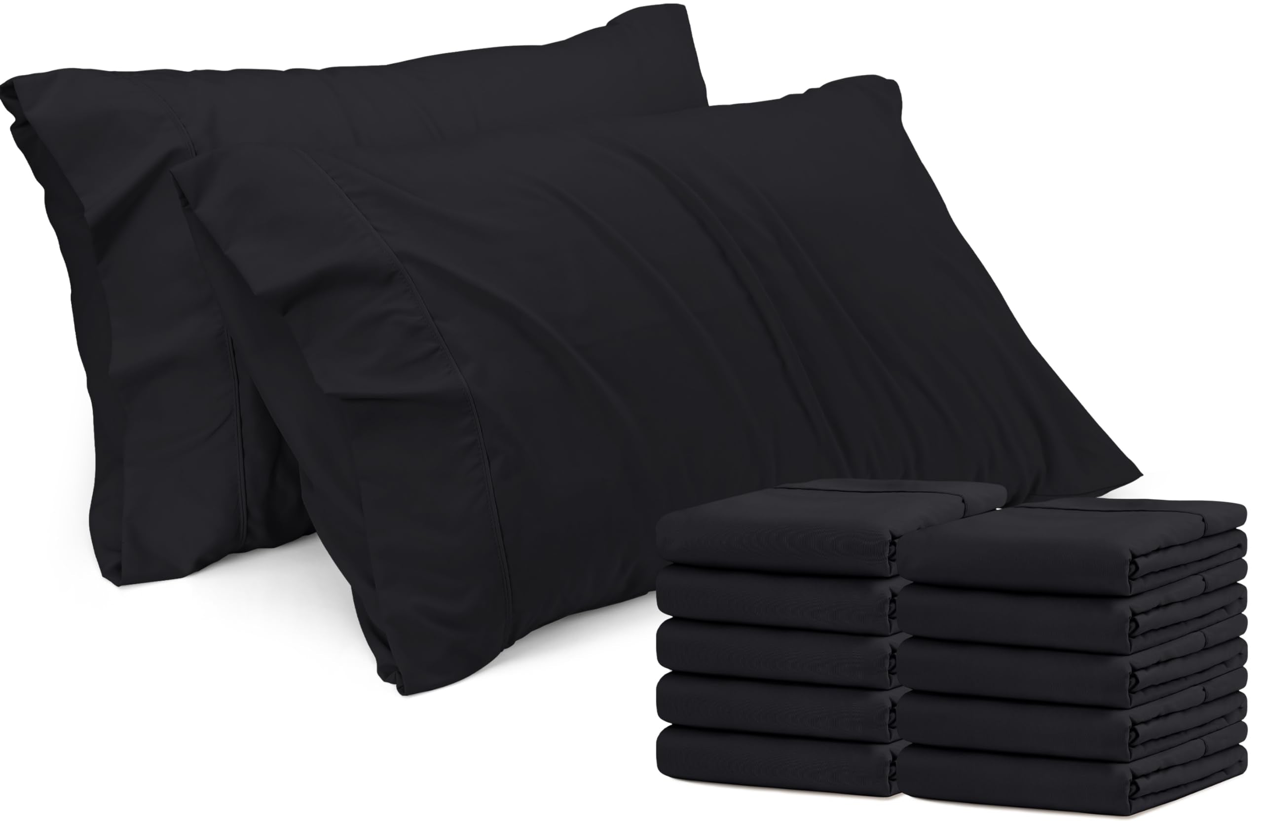 Utopia Bedding King Pillow Cases - 12 Pack - Envelope Closure - Soft Brushed Microfiber Fabric - Shrinkage And Fade Resistant Pi