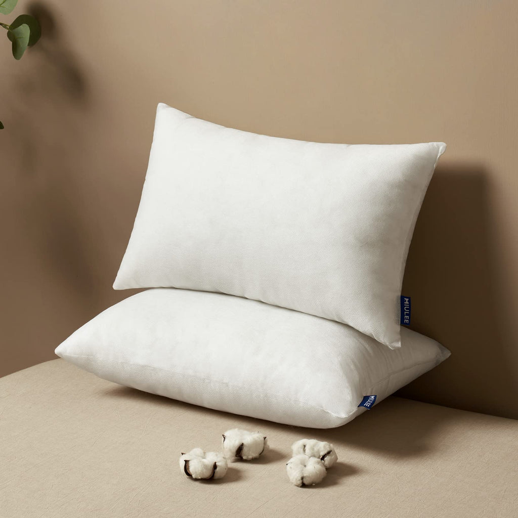 Miulee 12X24 Pillow Inserts Set Of 2, Rectangle Decorative Throw Pillow Premium Fluffy Lumbar Pillow Forms Sham Stuffer For Living Room Sofa Couch Bed