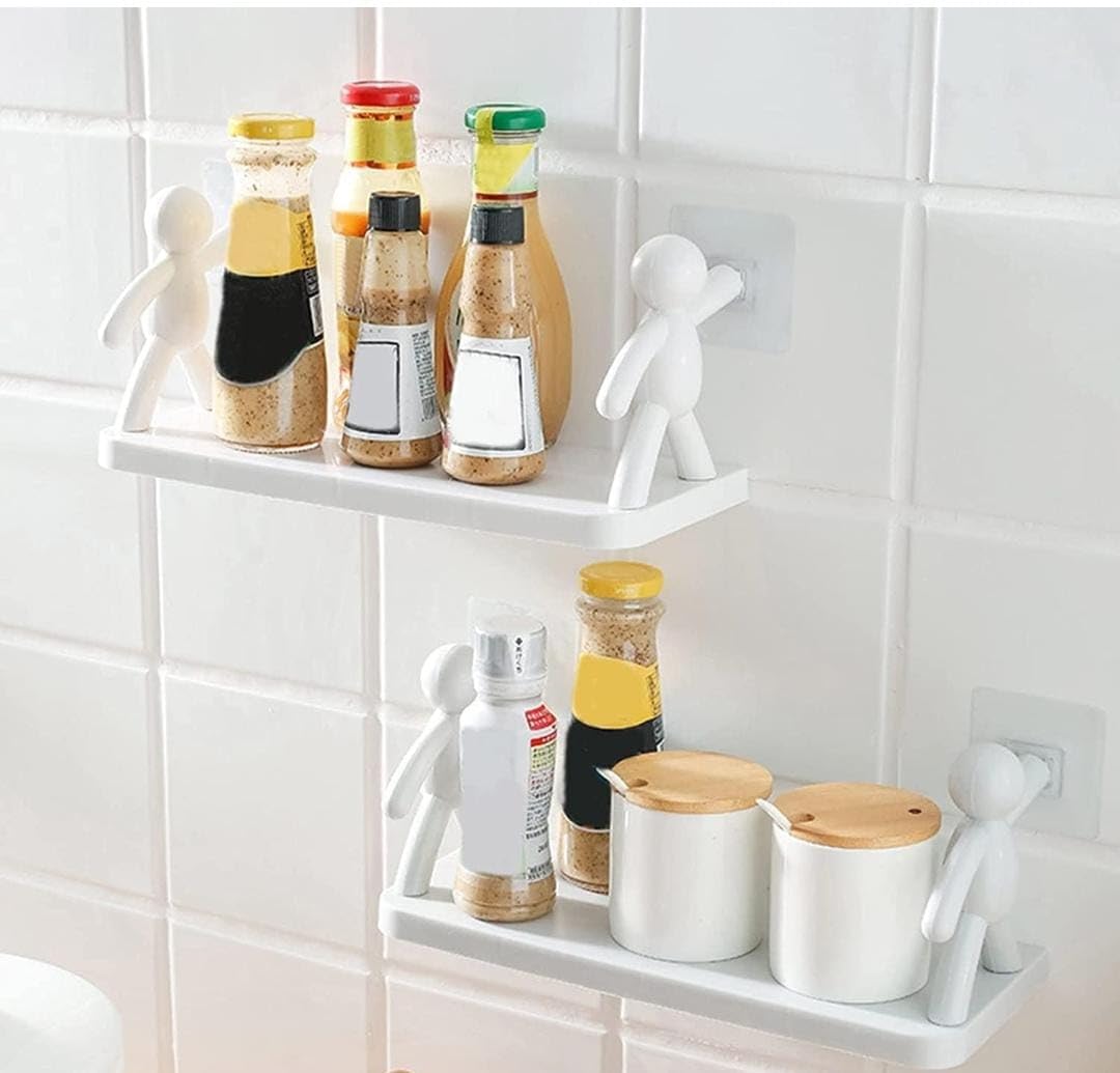 Wall Mounted Bathroom Organiser Shelf With Toothbrush Holder And Cup