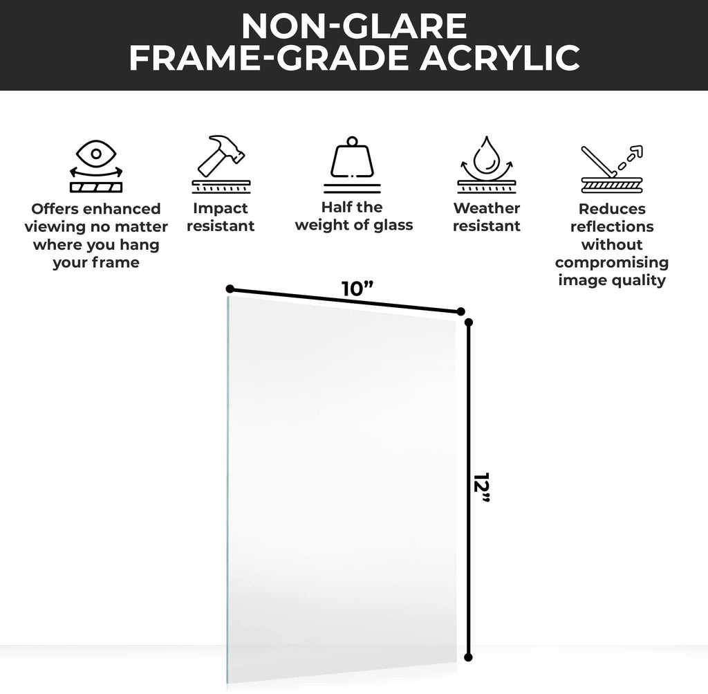Countryarthouse Non-Glare Acrylic Replacement For 10X12 Picture Frame, Replacement Plexiglass For 10X12 Photo Frame, Uv-Resistan
