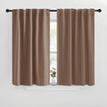 Nicetown Blackout Curtains And Drapes For Kitchen - (Cappuccino Color) 42 Inches Wide By 40 Inches Long, 2 Panels Set, Thermal Insulated Blackout Window Drapes
