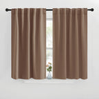 Nicetown Blackout Curtains And Drapes For Kitchen - (Cappuccino Color) 42 Inches Wide By 40 Inches Long, 2 Panels Set, Thermal Insulated Blackout Window Drapes