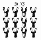 20 Pcs 2 Inch Black Chip Clips, Pvc Coating High Elasticity Strength Steel Clothes Pins, Food Clips And Bag Clips