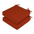 Homelysian Waterproof Outdoor Chair Cushions Set Of 2, Square Outdoor Seat Cushions With Ties And Removable Covers, 22 X 22 Outd