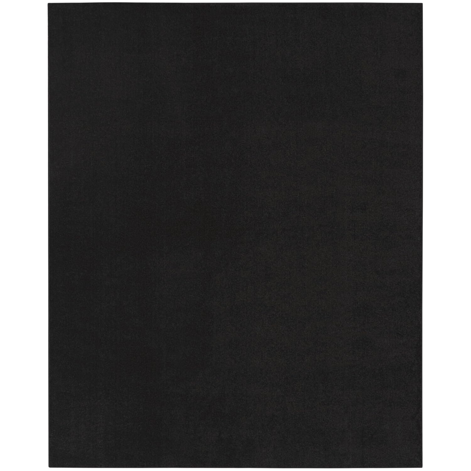 Nourison Essentials Indoor/Outdoor Black 12' X 15' Area Rug, Easy Cleaning, Non Shedding, Bed Room, Living Room, Dining Room, Ba
