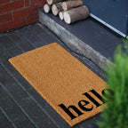 Calloway Mills 102611729Nbb Vertical Hello Doormat, 17' X 29', Natural/Black