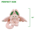 PEACH CAT Kawaii Bat Bunny Plush Pillow 12" - Pink Stuffed Animal for Kids
