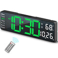 Digital Clock, Digital Wall Clock for Living Room Decor, Desk Alarm Clock for Bedroom, Large Wall Clock with Remote Control, Aut