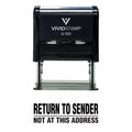 Return To Sender Not At This Address Self Inking Rubber Stamp (Black Ink) - Large