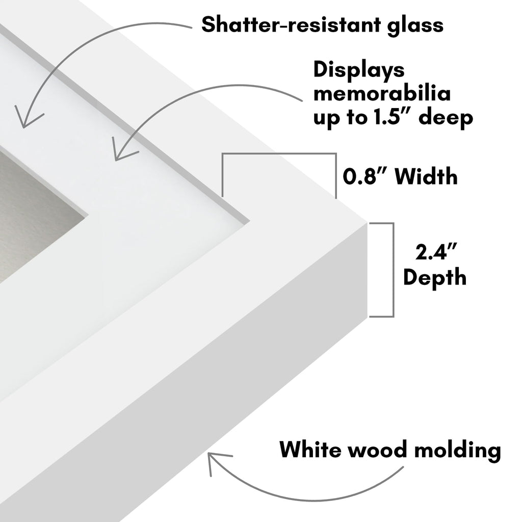 Americanflat 10X12 Shadow Box Frame With Shatter-Resistant Glass - Use As 8X10 Frame With Mat Or 10X12 Frame Without Mat - Silho