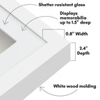 Americanflat 10X12 Shadow Box Frame With Shatter-Resistant Glass - Use As 8X10 Frame With Mat Or 10X12 Frame Without Mat - Silho