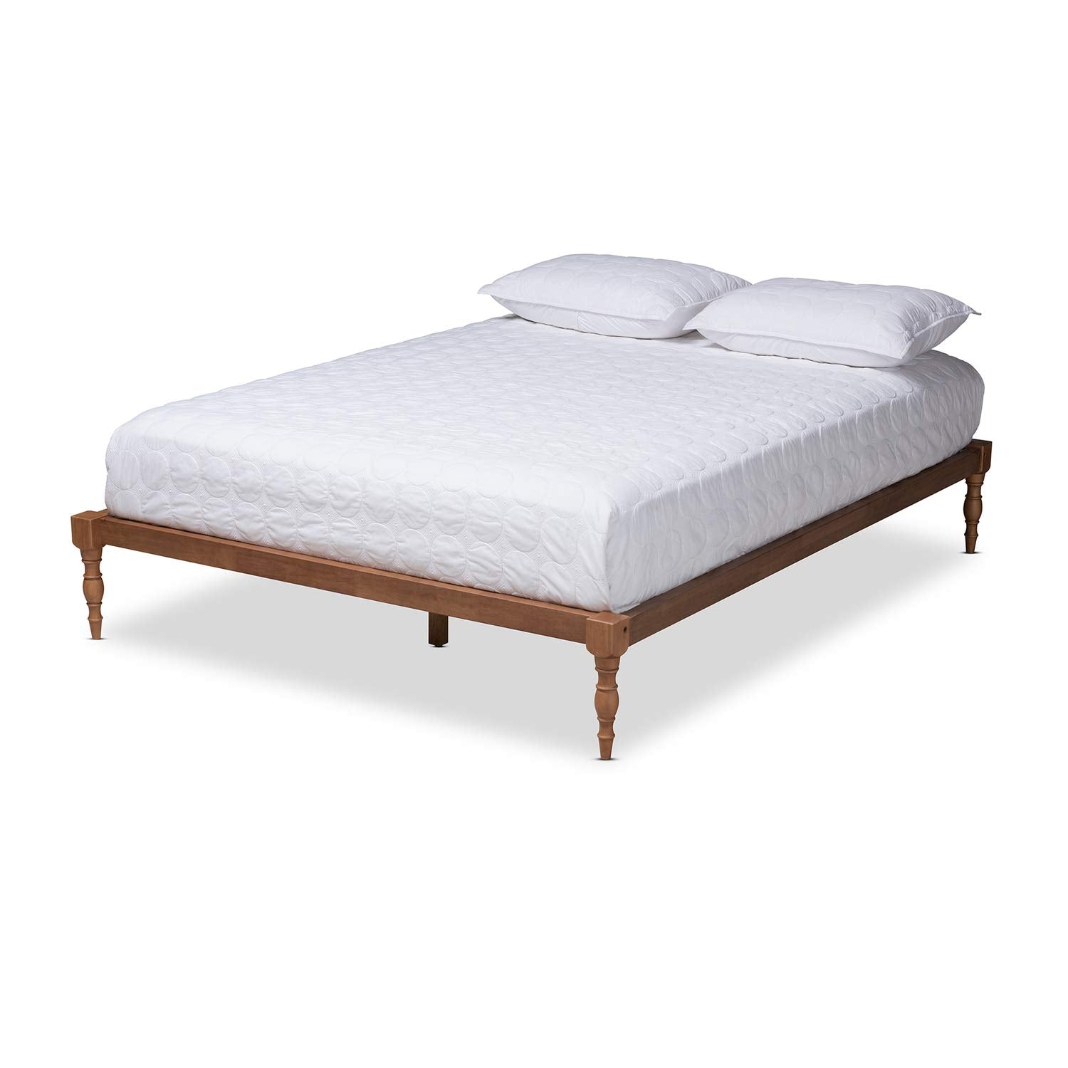 Baxton Studio Iseline Platform Bed Frame, Queen, Ash Walnut (156-9472-HiT)