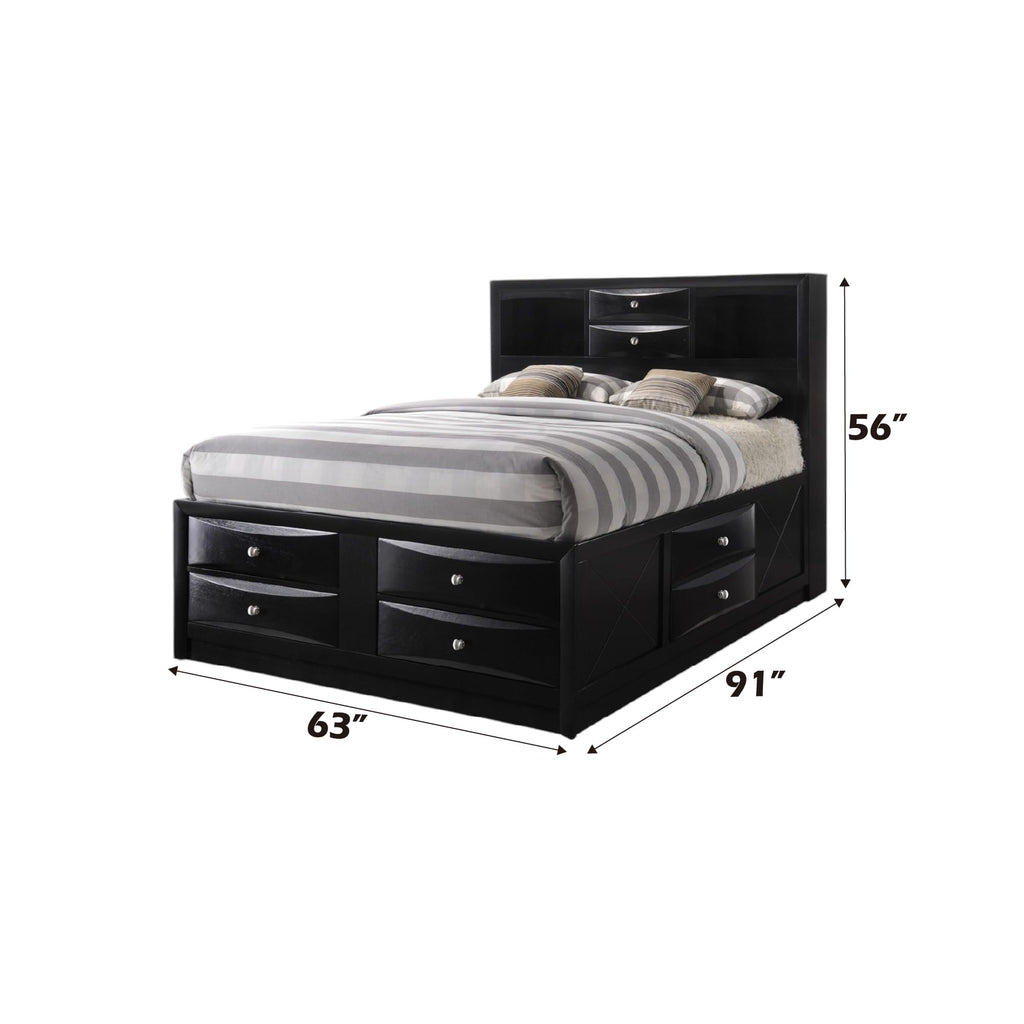 Acme Ireland Queen Storage Bed in Black