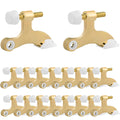 Obtanim 16 Pack Hinge Pin Door Stopper Heavy Duty Metal Adjustable Door Stops With Rubber Bumper Tips (Gold)