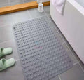 Nonslip Soft Rubber Square Bath Mat for Bathtub and Shower, Anti Slip Bacterial Anti Bacterial Machine Washable PVC Bath Mat for