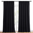 Nicetown Halloween Black Out Window Curtains - Solid Home Decor Thermal Insulated Blackout Drapes/Draperies For Bedroom, Privacy