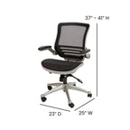 Flash Furniture Executive Office Chairs, Black Mesh/Graphite Silver Frame