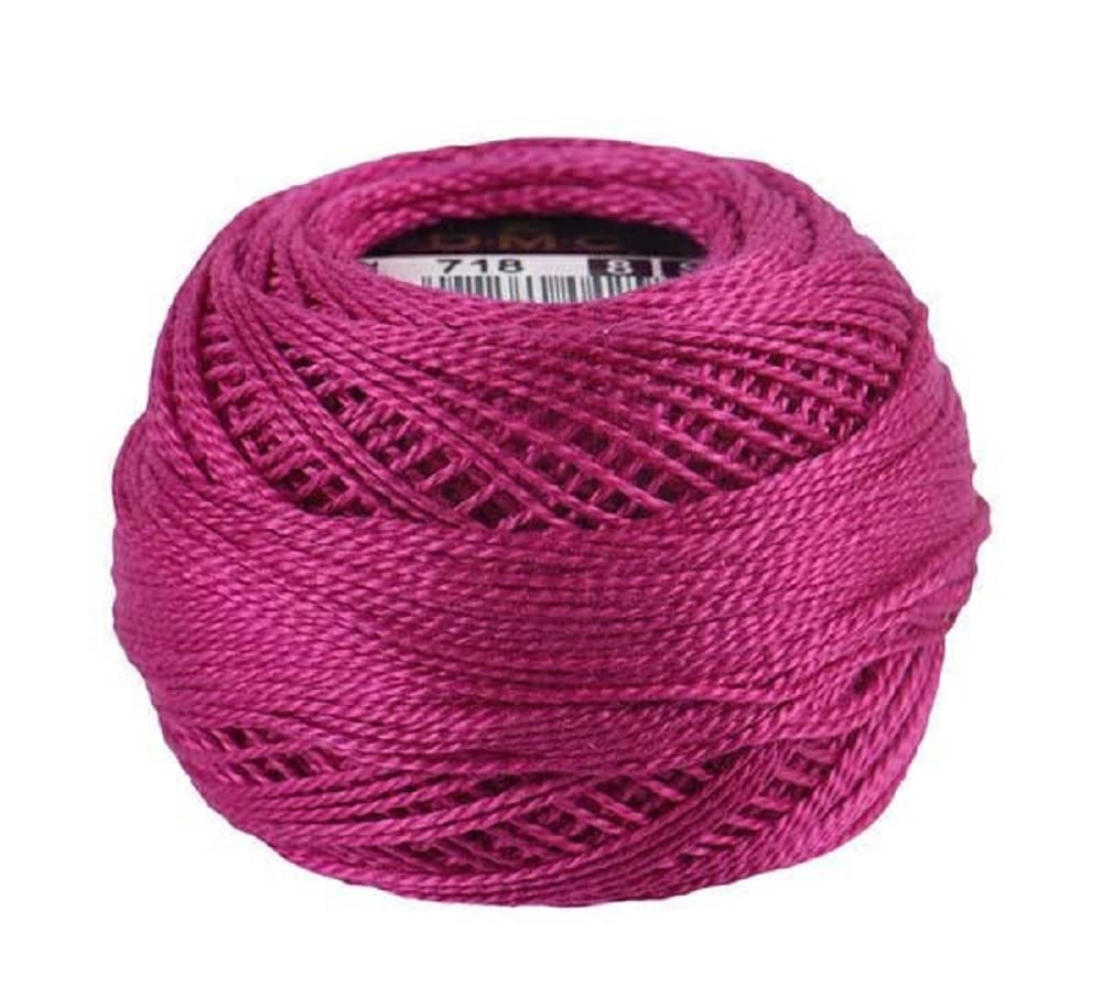 DMC 116 8-718 Pearl Cotton Thread Balls, Plum, Size 8
