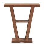 Baxton Studio Boone Modern and Contemporary Walnut Brown Finished Wood Console Table