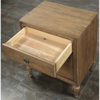 Acme Inverness Wood Nightstand with 3 Drawers in Reclaimed Oak