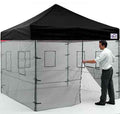 Impact 10 x 10 Pop Up Canopy Tent with Mesh Screen Sidewalls, Instant Outdoor Food Vendor Booth, Commercial Grade, Includes Ro