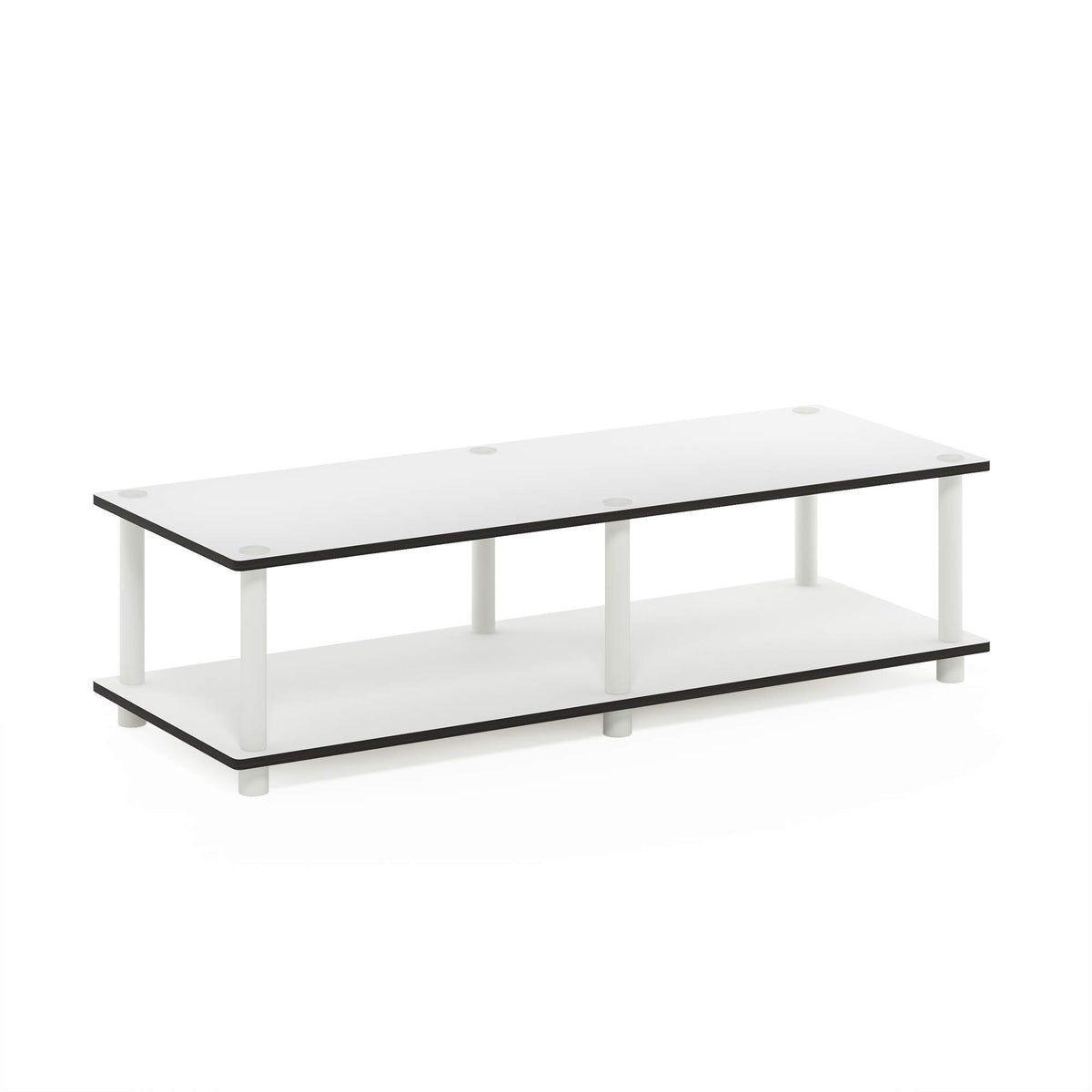 Furinno Just TV Stand, Product Dimension: 41.3(W) x15.6(D) x10.9(H) inches, Plain White