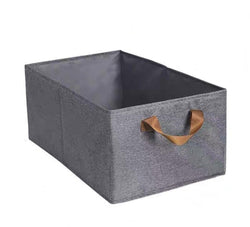 Clothes Storage Box, Positive Artifact Layer Basket, Divided Fabric, Foldable Large Capacity Storage Box  Grey