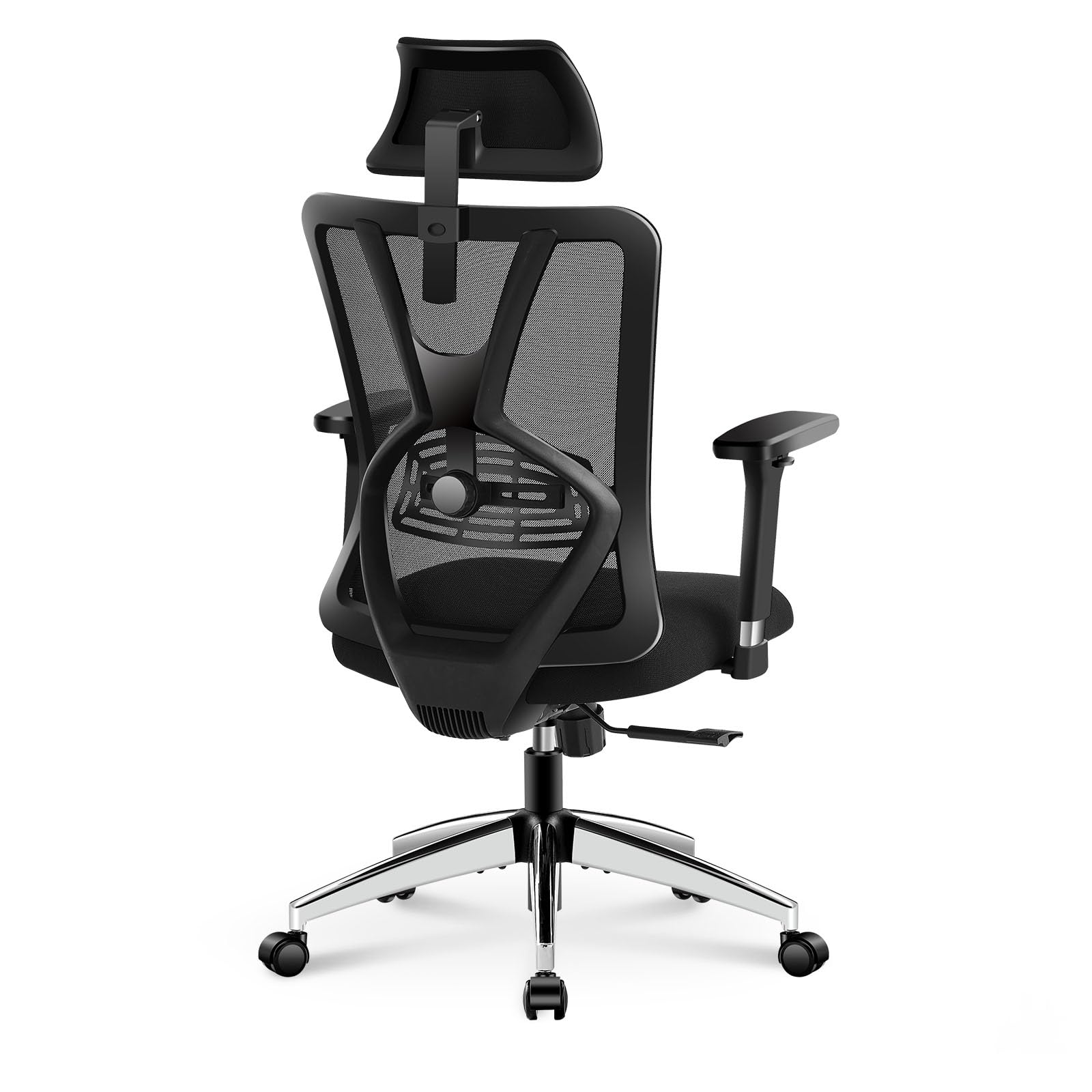 Ticova Ergonomic Office Chair - High Back Desk Chair with Adjustable Lumbar Support & 3D Metal Armrest - 130Reclining & Rocking 