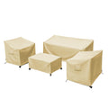 Baner Garden Patio Furniture Covers,Outdoor Furniture Cover Waterproof,Patio Furniture Set Covers For 4 Piece Outdoor Conversation Set,Patio Covers Set X-Large (Beige)