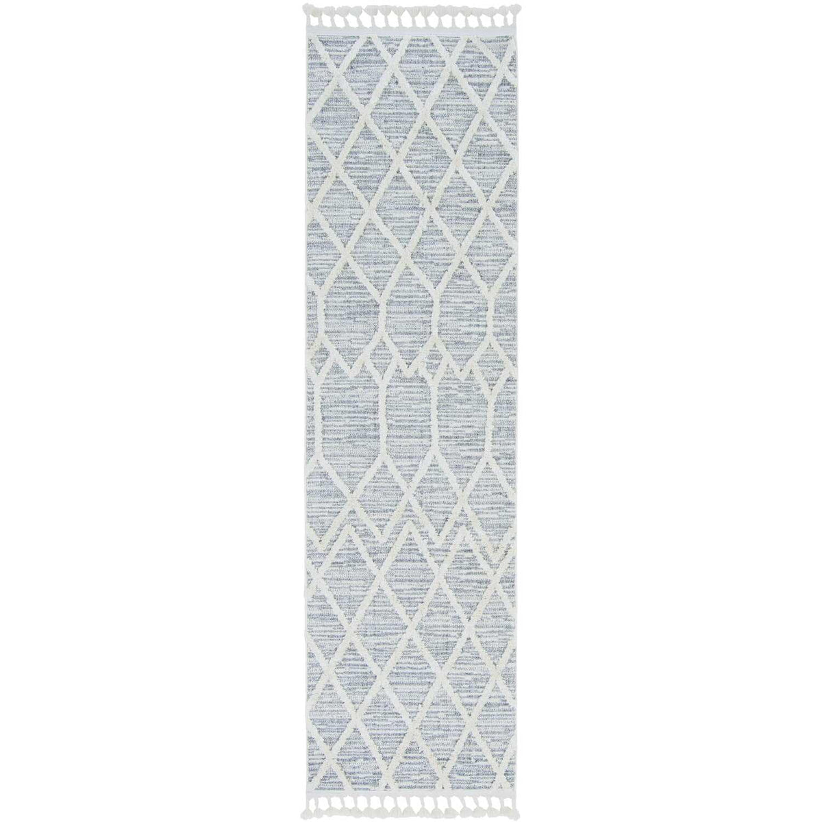 HomeRoots 8'X11' Ivory Grey Machine Woven Geometric Indoor Area Rug
