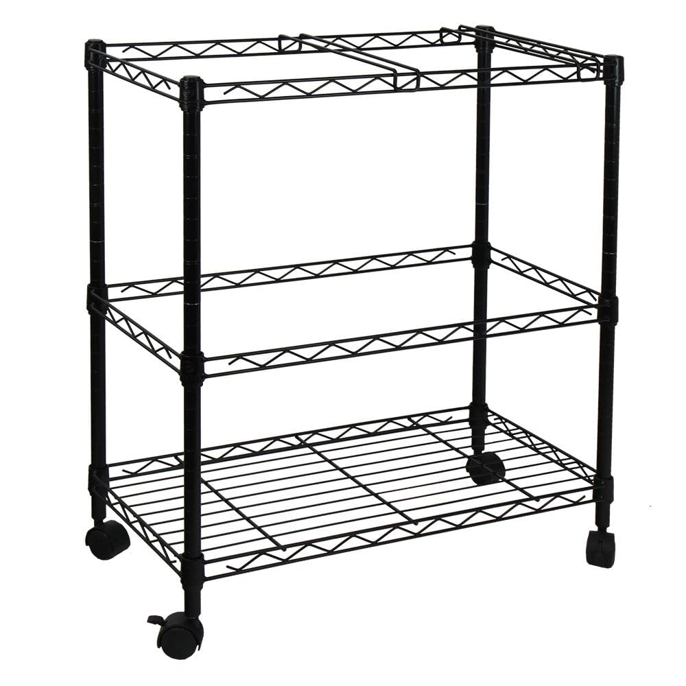 Casafoyer Portable 2Tier Metal Rolling File Cart  Organize With Ease! ( Pack Of 2 )