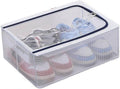 MAPPLE CREATION Foldable Storage Bins  Frame Storage Box Fabric Stackable Clothes Container Organizer with Clear Window SpaceS