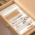 Mann Mart Kitchen Drawer Organizer With 5 Expandable Compartments | Cutlery & Utensil Storage Divider For Efficient Home Organiz