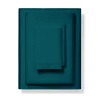 100% Cotton Full Size Sheet Set - 4 Piece Set - Hotel Luxury Bed Sheets - Deep Pockets - Easy Fit - 600 Thread Count Sateen Weave Breathable & Cooling Sheets - Dark Teal Bed Sheets - Fulls Sheets