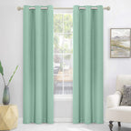 Mysky Home Blackout Curtain For Living Room, Grommet Room Darkening Curtain For Bedroom, Amazing Triple Weave Thermal Insulated Curtain, 1 Curtain Panel, 42 X 72 Inch, Aqua