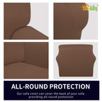 Easy-Going Fleece Stretch Sofa Slipcover Spandex Non-Slip Soft Couch Sofa Cover, Washable Furniture Protector With Anti-Skid Foam And Elastic Bottom For Kids, Pets(Chair, Black)