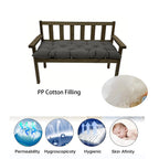 Eoieov Indoor Bench Cushion Dark Grey Thicken Wricker Seat Cushion For Garden Furniture Patio Tufted Bench Cushions For Outdoor