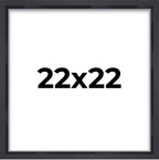 22x22 Black Shadowbox Frame - Shadow Display Box Frame Interior Size 22x22 by 1 Inches Deep - Made to Display Items Up to 1 Inch