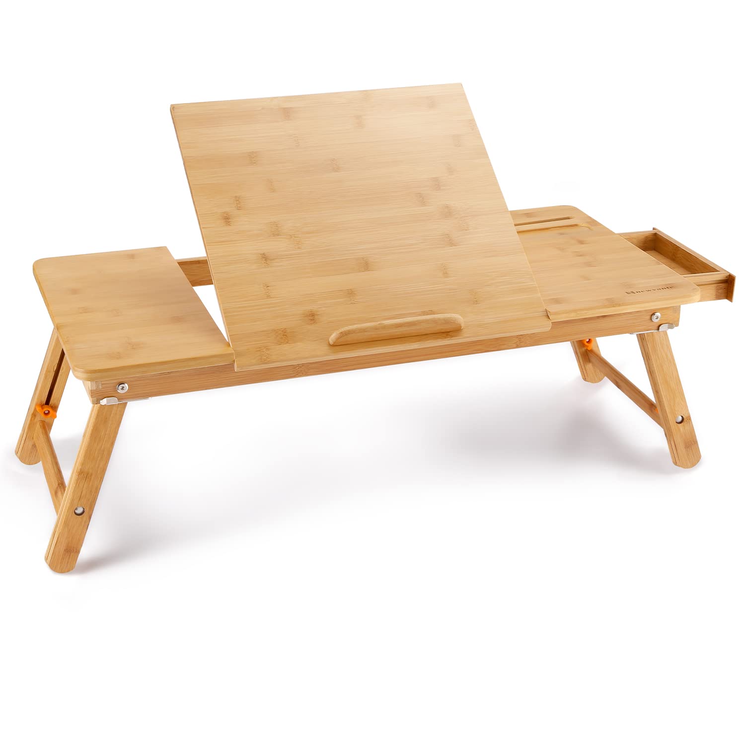 Laptop Desk Nnewvante Bamboo Laptop Table Adjustable Lap Tray Bed Serving Tray Breakfast Table Foldable Coffee Tea Table 5 Tilti