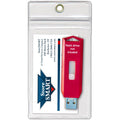 Storesmart - Usb Flash Drive/Memory Cards & Business Card Holders 10-Pack - Zip-Top And Hang Hole - Open Short Side (R3578Zips-F