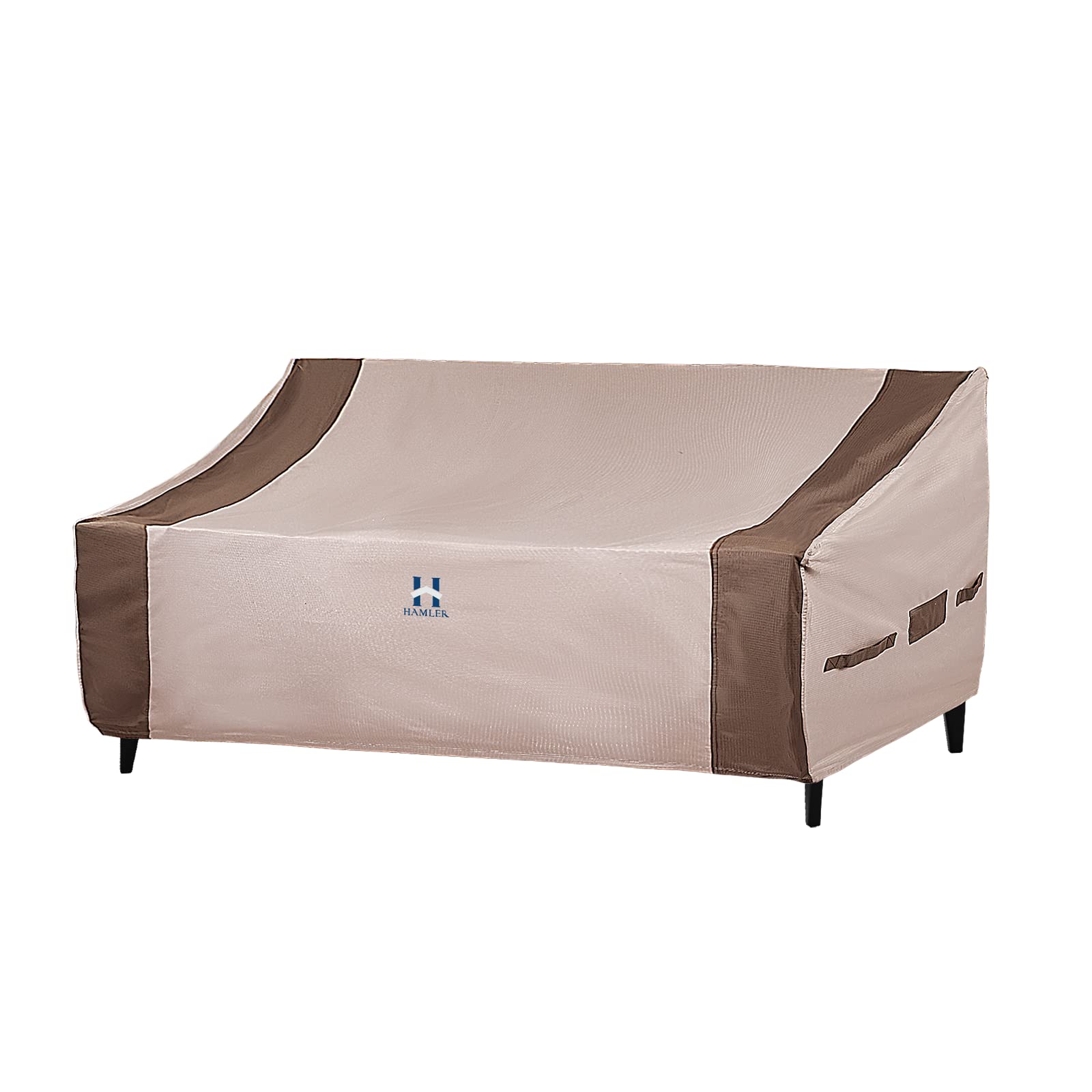 Hamler Patio Sofa Cover, 2-Seater Heavy Duty Outdoor Couch Cover Waterproof, Outdoor Loveseat Cover With Air Vents And Handles,
