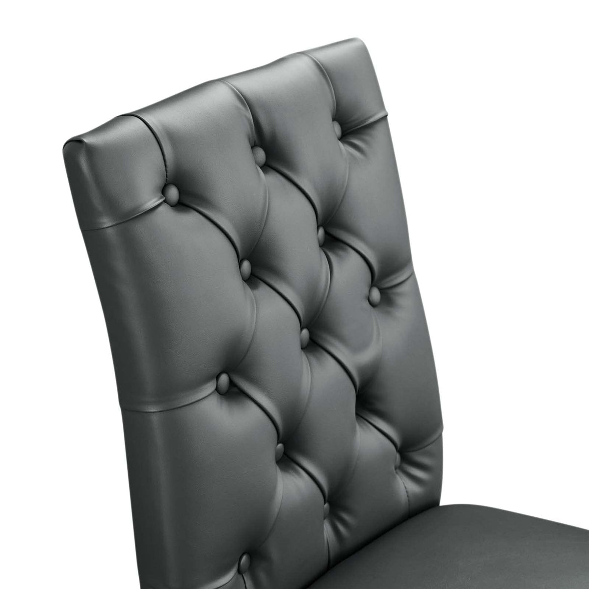 Modway Eei-3472-Gry Duchess Dining Chair Vinyl Set Of 2, Gray