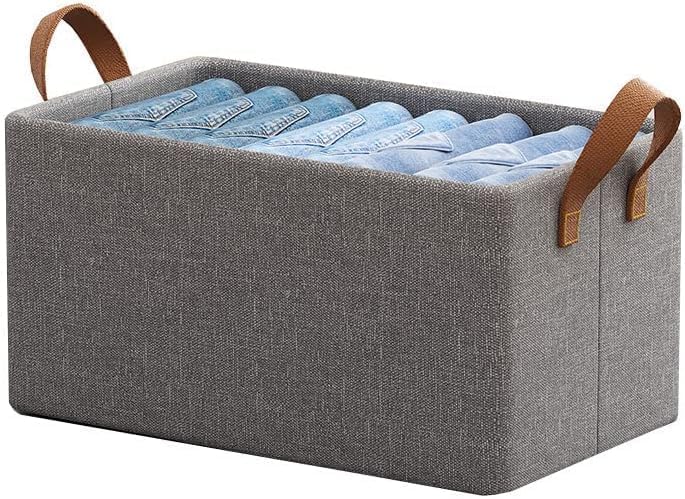 R.P IQ Trade 26 L Storage Bag Fabric Storage Basket with Handles Foldable Cloth Organizer Bin for Clothes, Toys, Laundry, Books 